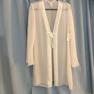 NWT Morgan Taylor Intimates sheer cover-up- Bridal Vintage/Vintage Bride Size M
